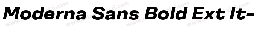 Moderna Sans Bold Ext It字体转换